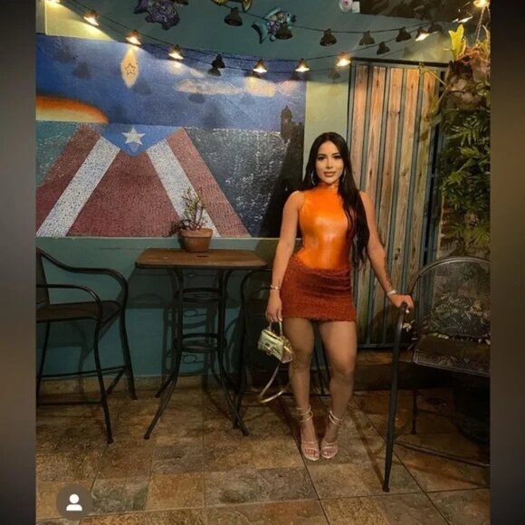 Coucoo Kaibu Mini Skirt - Anemone Orange S - Picture 6 of 16